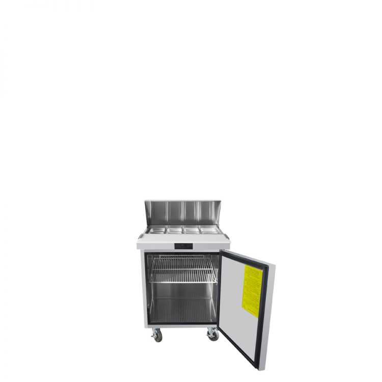 A front view of Atosa's 27" Refrigerated Standard Top Sandwich Prep. Table