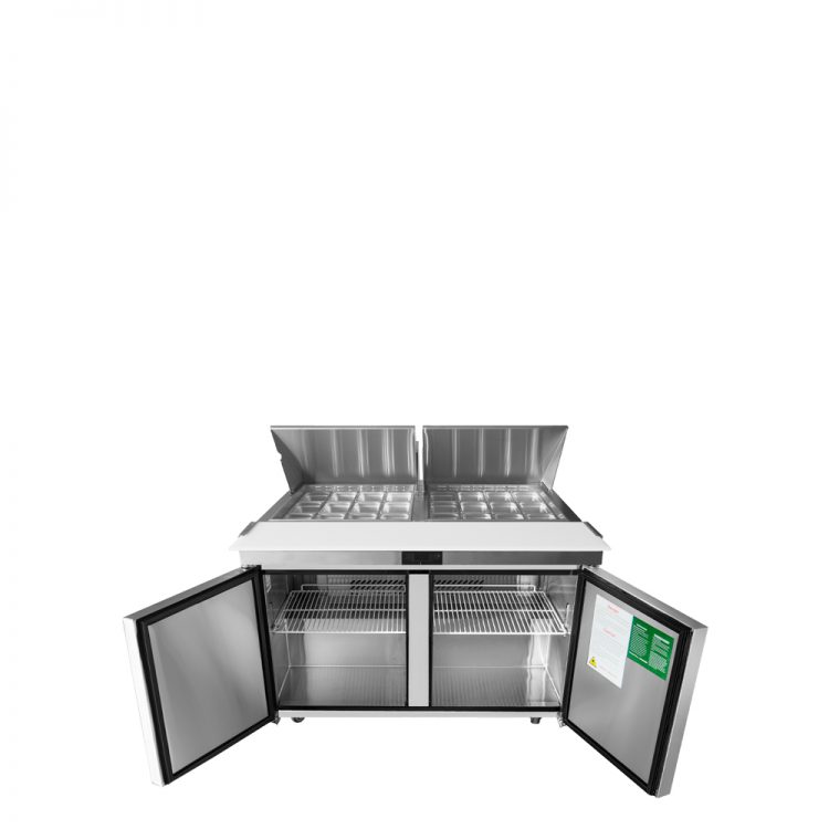 A front view of Atosa's refrigerated mega top sandwich prep table