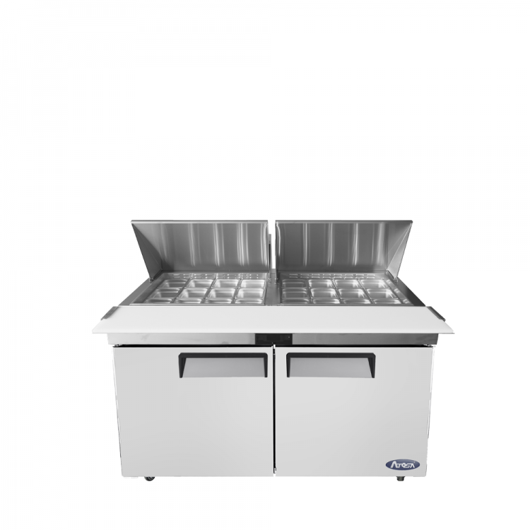 A front view of Atosa's 60 inch refrigerated mega top sandwich prep table