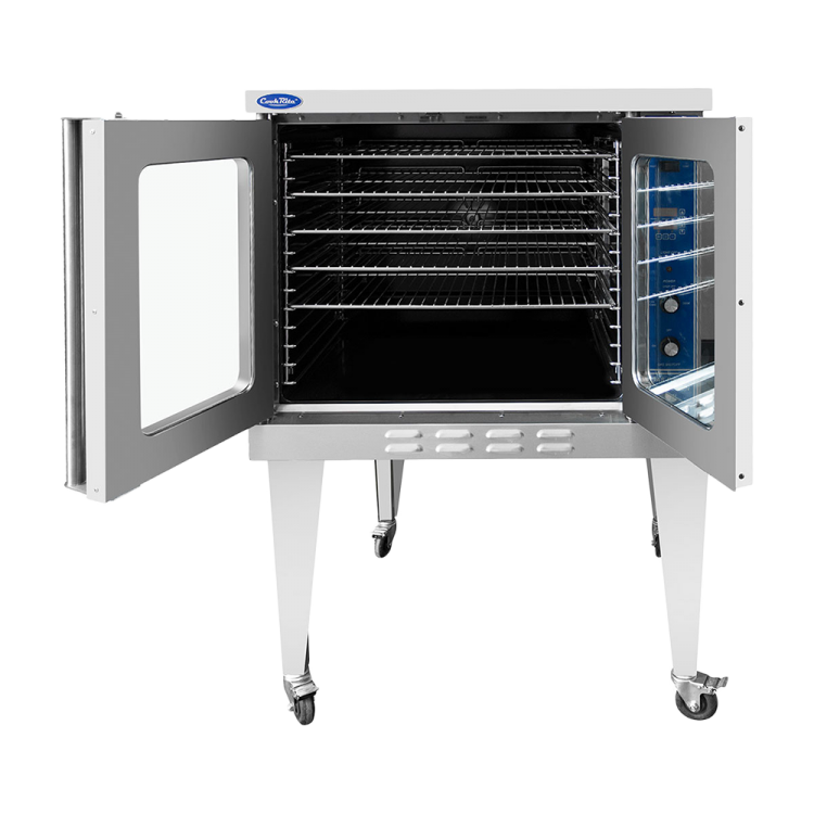 A front view of CookRite's Gas Convection Ovens (Bakery Depth)