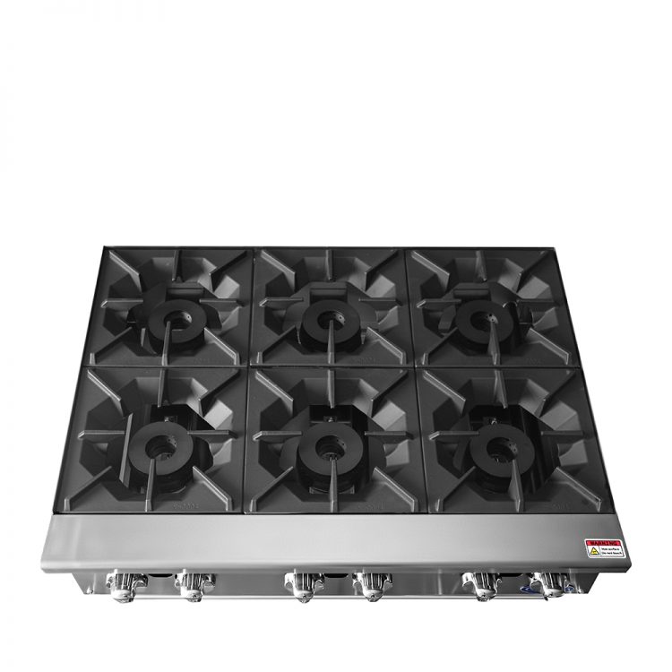 A bird's eye view of CookRite's 6 burner hot plate