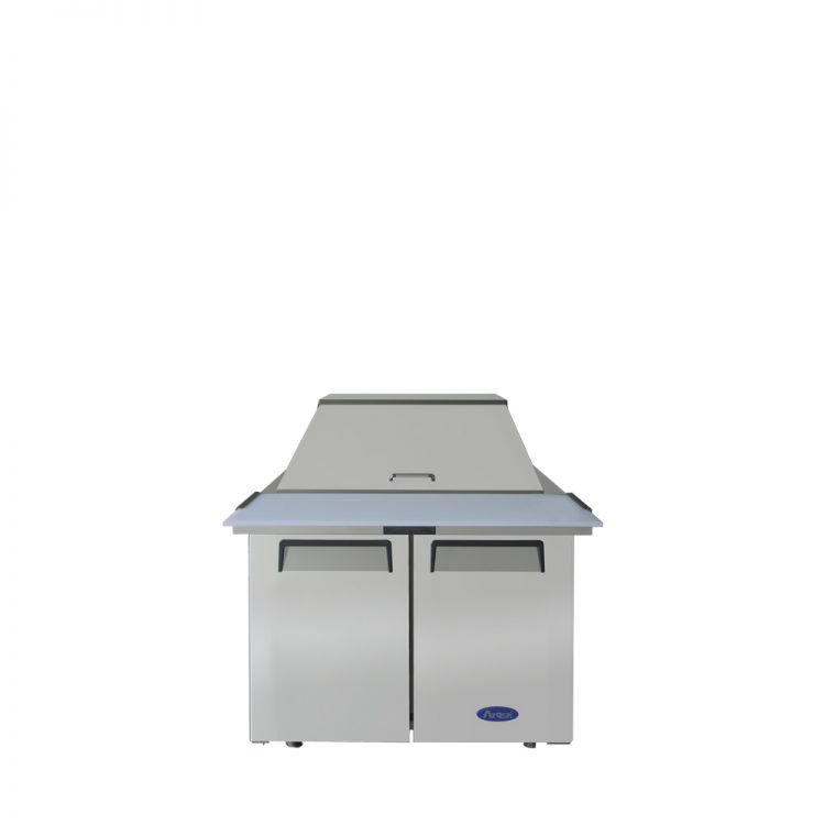 A front view of Atosa's refrigerated mega top sandwich prep table