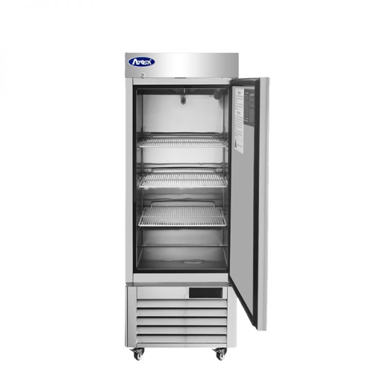 A front view of Atosa's bottom mount freezer with one door