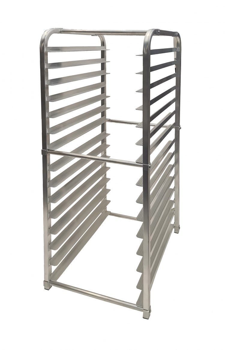 An angled view of Atosa's Bun Pan Rack for One Door Reach-ins